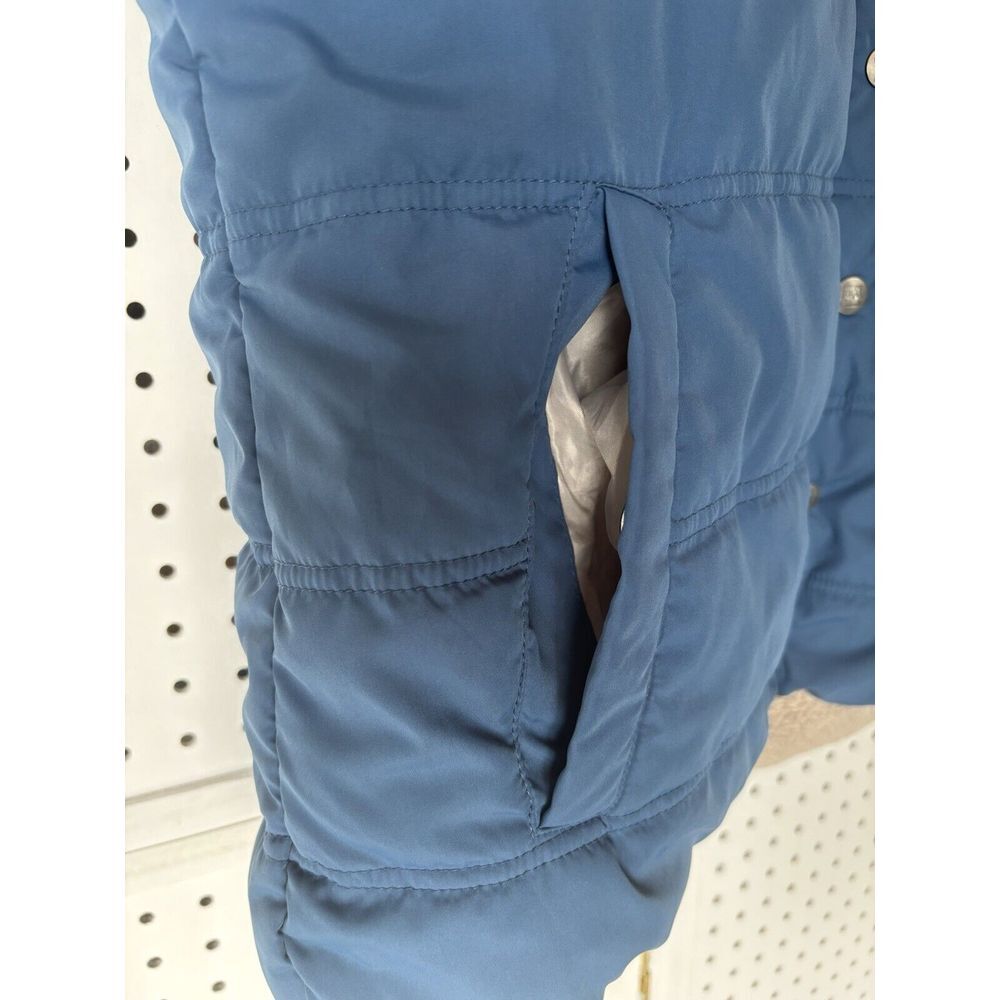 Men's Large L Avalanche Moss Canvas Vest Jacket Sherpa Lined Blue / Gray - Picture 2 of 8